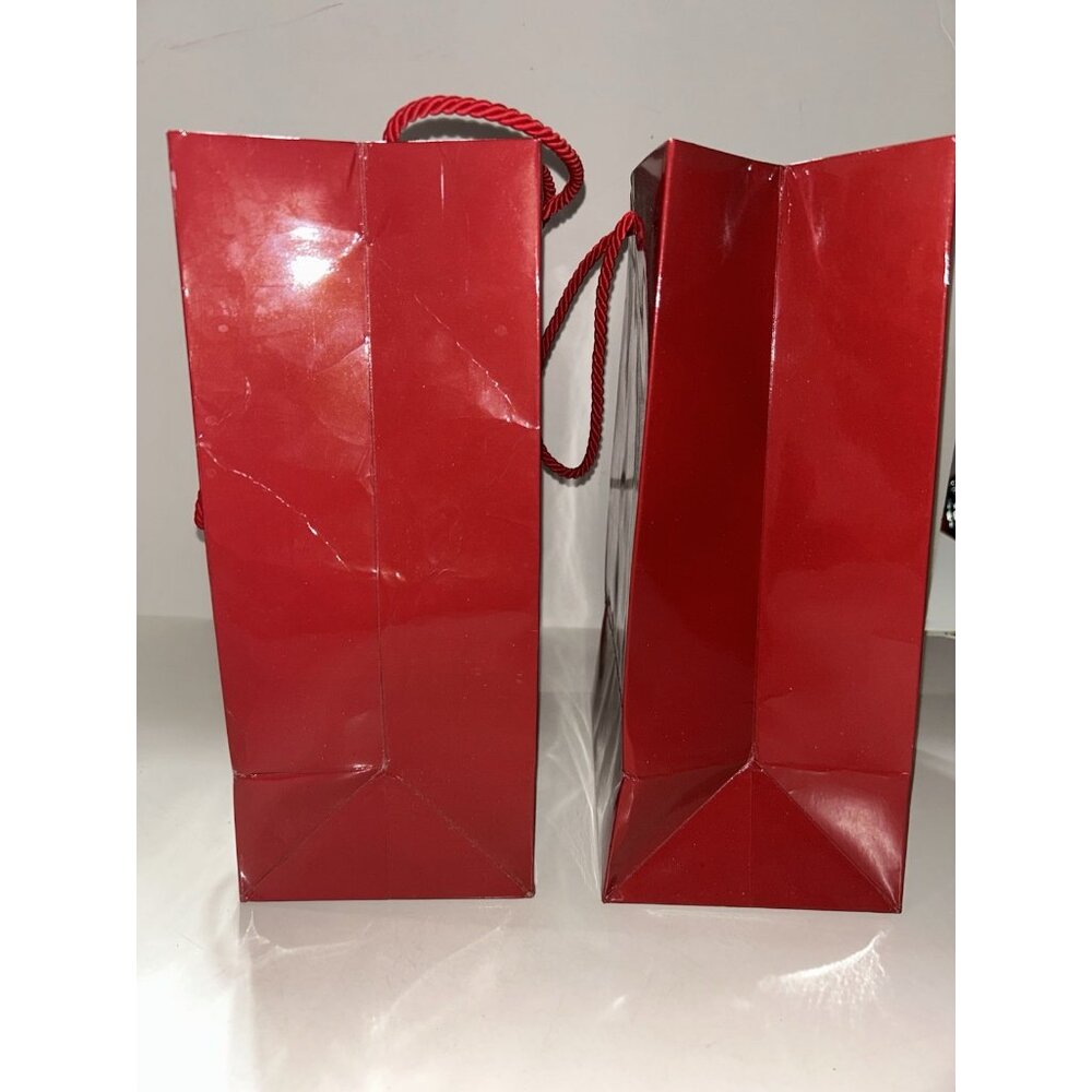 2 Cartier Red Paper Shopping Bag 10.5 x 8" x 4.5" In Great Condition - Picture 4 of 5